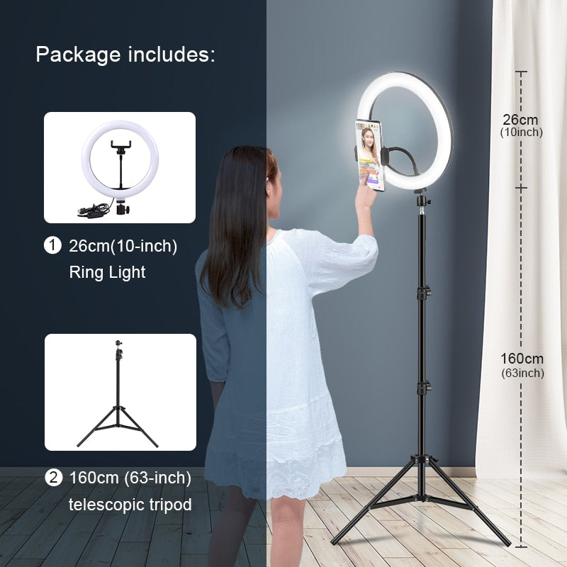 Studio Photography Ring Light Kit